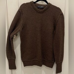 DOLCE & GABBANA Men’s Large brown sweater, excellent condition 💯 virgin wool